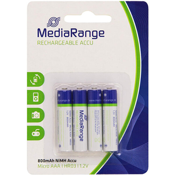 Baterija punjiva 1.2V LR03 MR 800mAh Media Range 1/4