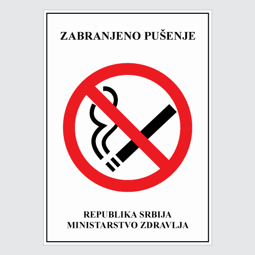 Nalepnice A4 zabranjeno pusenje