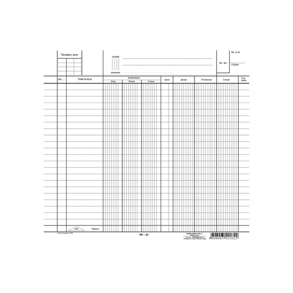 Robna kartica RK31